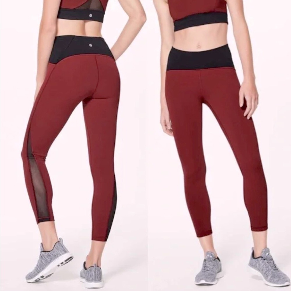 Lululemon Train Times 7/8 Pant Sz 6 In Oxidized / Black